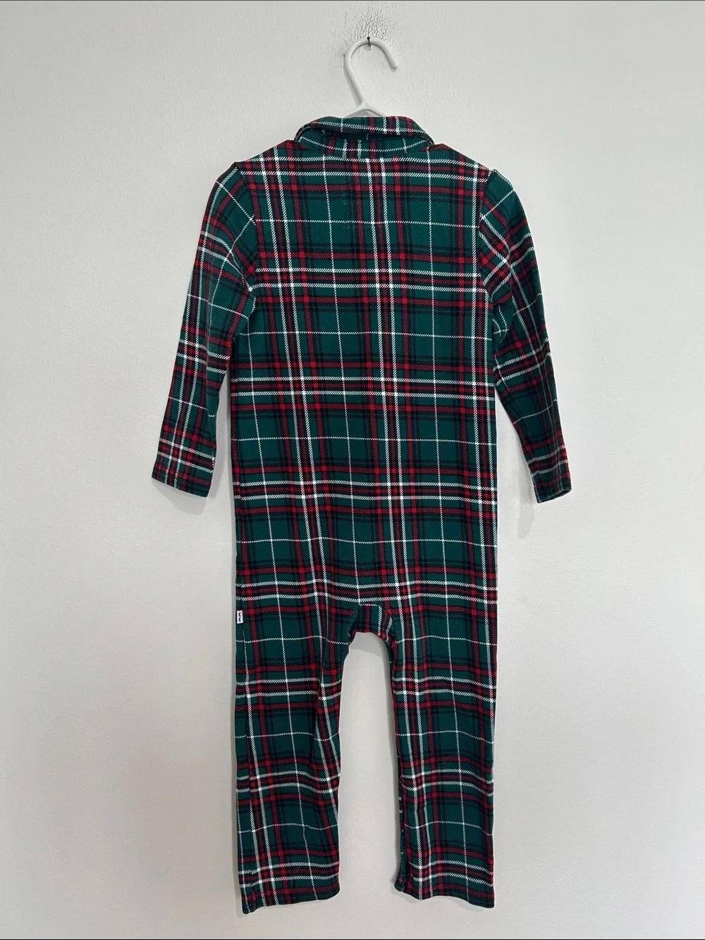 Little Sleepies Green Plaid Polo Romper Size 2T
